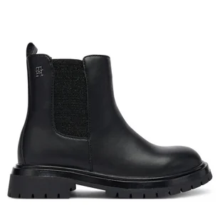 Botki Tommy Hilfiger T3A5-34152-1355999 S Czarny - Buty dla dziewczynek - miniaturka - grafika 1