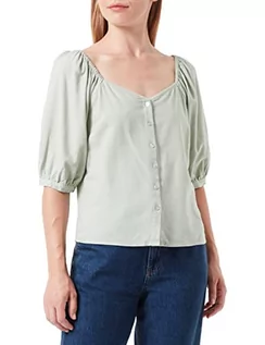 Bluzki damskie - VERO MODA Damska bluzka z rękawami 2/4, Desert Sage, M - grafika 1