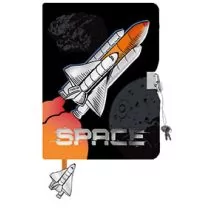 Pamiętnik z kłódką 3D włochacz A5 96k Space - Szkolne artykuły papiernicze - miniaturka - grafika 1