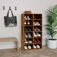 Szafki na buty - Lumarko Szafka na buty, przydymiony dąb, 54x34x100,5 cm - miniaturka - grafika 1