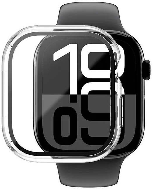 Etui ze szkłem hartowanym AMAZINGTHING Radix Glass do Apple Watch 46mm – przezroczyste