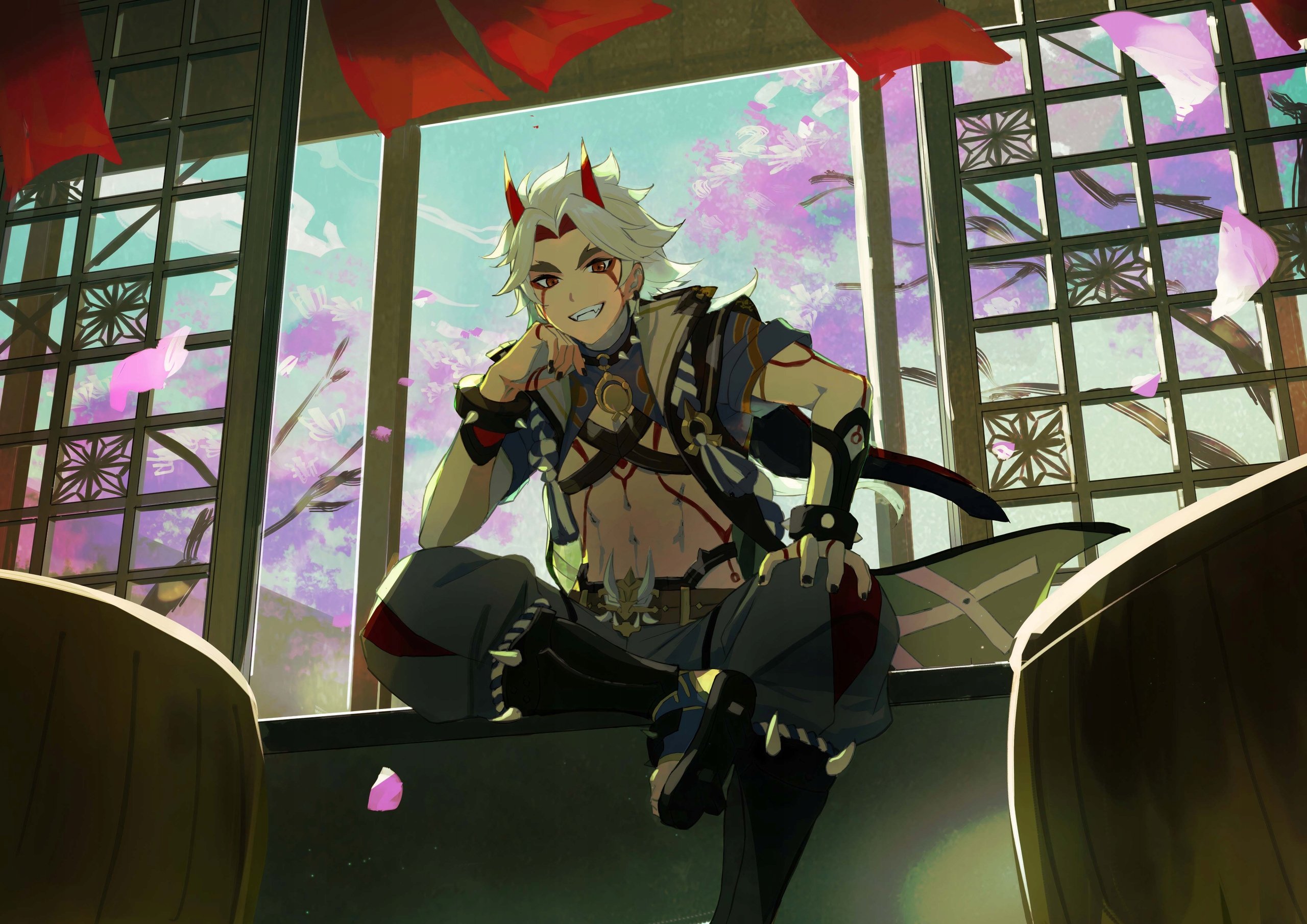 Plakat A3 Genshin Impact Anime Gra Arataki Itto