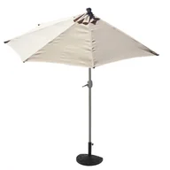 Parasole ogrodowe - Parasol półokrągły Parla, parasol balkonowy, UV 50+ poliester/aluminium 3 kg ~ 270 cm kremowy z podstawą - miniaturka - grafika 1
