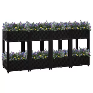 vidaXL Donica do podniesionej rabaty, 160x40x71 cm, polipropylen - Donice - miniaturka - grafika 1