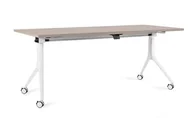 Biurka - Biurko na kółkach Carl - Biały - Stelaż i Blat - 180x80 cm - YZ-14 Beżowy - miniaturka - grafika 1