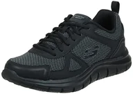 Moda i Uroda OUTLET - Skechers Męskie buty treningowe 52630, Czarne skórzane wykończenie z siatki, 39 EU - miniaturka - grafika 1