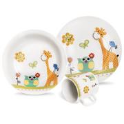 Zestawy naczyń dla dzieci - 3-częściowy zestaw dziecięcych porcelanowych naczyń Orion Giraffe - miniaturka - grafika 1