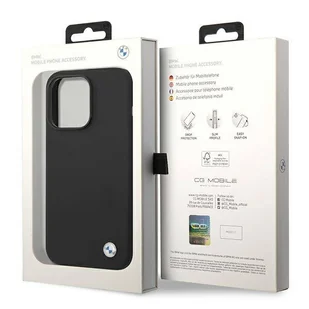Etui BMW BMHCP14XSILBK iPhone 14 Pro Max 6,7" czarny/black Silicone Metal Logo - Etui i futerały do telefonów - miniaturka - grafika 8