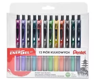 Długopisy - Pióra kulkowe zestaw 12 kolorów PENTEL - miniaturka - grafika 1