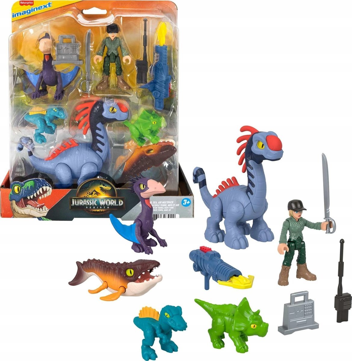 Zestaw figurek akcji Fisher-Price Imaginext Jurassic World Rebirth z 1 3-ca