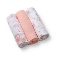 Pieluchy - Babyono Pieluszki muślinowe super miękkie różowe - miniaturka - grafika 1