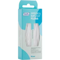 Nici dentystyczne - TePe Bridge & Implant Floss specjalna nić dentystyczna do czyszczenia implantów 30 szt - miniaturka - grafika 1