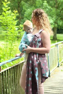 Yaro Slings Chusta tkana Yaro Stars Ultra Black Rose Mint 5 4.2 m. - Chusty do noszenia dzieci - miniaturka - grafika 1