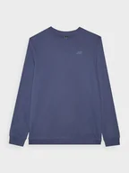 Bluzy sportowe męskie - Męska bluza dresowa nierozpinana bez kaptura 4F 4FWMM00TSWSM1767 - granatowa - miniaturka - grafika 1