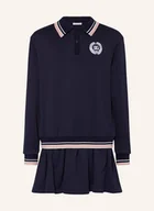 Sukienki - Dolce & Gabbana Dresowa Sukienka Polo blau - miniaturka - grafika 1