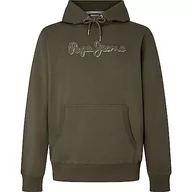 Bluzy męskie - Pepe Jeans Męska bluza z kapturem Ryan, Zielony (oliwkowy), M - miniaturka - grafika 1