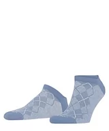 Skarpetki męskie - Burlington Mężczyźni Skarpety do trampek Carrington M SN Organiczna Bawełna krótkie z wzorem 1 Para, Niebieski (Azure 6327), 40-46 - miniaturka - grafika 1