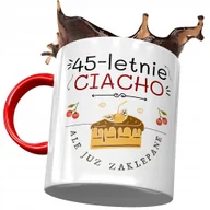 Kubki - Kubek Czerwony na Urodziny 45 45te 45-te Prezent z Nadrukiem ze Zdjęciem + Opakowanie na prezent (wzór 04) - miniaturka - grafika 1