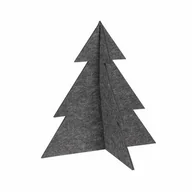 Ozdoby bożonarodzeniowe - Choinka stojąca dekoracja filc PINE 22 x 23 cm antracyt - miniaturka - grafika 1