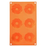 Formy do ciast - Orion Forma silikonowa do ciastek - wianeczków, pomarańczowy - miniaturka - grafika 1