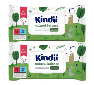 Chusteczki nawilżane dla niemowląt i dzieci Kindii Natural Balance 2 PACK - Chusteczki nawilżane - miniaturka - grafika 1