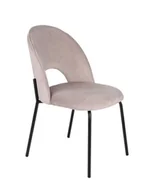 Krzesła - Krzesło do jadalni Molly, beżowe, tapicerowane, walurowe, do toaletki - miniaturka - grafika 1