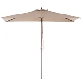 Parasole ogrodowe - Beliani Parasol ogrodowy 144 x 195 cm piaskowy FLAMENCO 58138 - miniaturka - grafika 1