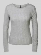 Bluzki damskie - Bluzka z długim rękawem o kroju regular fit z czystej bawełny model ‘LISA’ - miniaturka - grafika 1