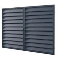 Ogrodzenia - Polargos Brama Mistral 2-skrzydłowa antracyt 400 x 180 cm - miniaturka - grafika 1