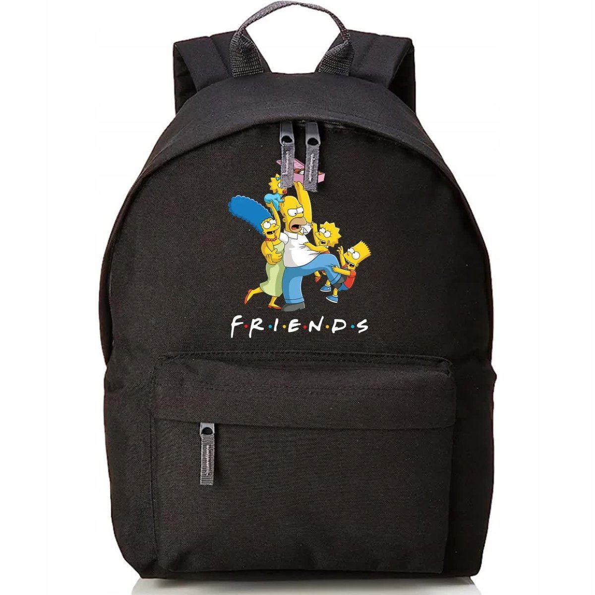 PLECAK DO SZKOŁY Czarny Wyprawka Szkolna Młodzieżowy Simpsonowie FRIENDS Wz