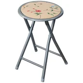Fotele i krzesła ogrodowe - Taboret składany PATIO 47516 Flower Szaro-beżowy - miniaturka - grafika 1