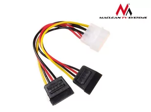 Maclean Kabel adapter zasilania Molex 2xSATA MCTV-632 - Kable komputerowe i do monitorów - miniaturka - grafika 1