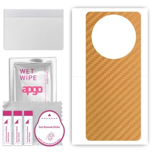 folia naklejka skórka strukturalna na TYŁ do Xiaomi Redmi A3 - Carbon Złoty - apgo SKINS