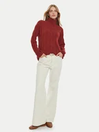 Swetry damskie - Tommy Hilfiger Golf WW0WW43102 Czerwony Regular Fit - miniaturka - grafika 1