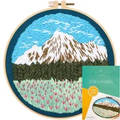 Pasmanteria - Zestaw Do Haftowania Wyszywania Haftu Gotowy Wzór #17 Tamborek Muliny Igły Płótno Do Haftowania - miniaturka - grafika 1