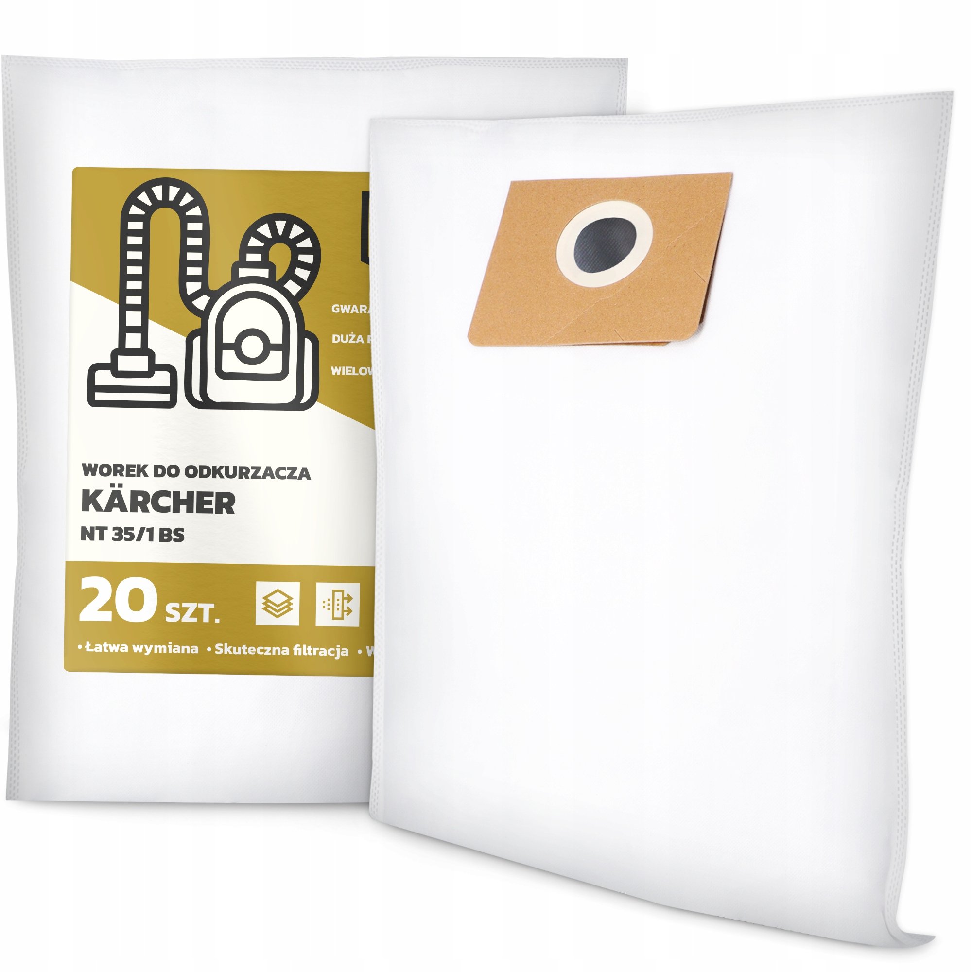 20x Worek do Odkurzacza Kärcher Nt 35/1 Bs Syntetyczny Duży Torba Worki G9