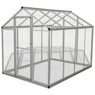Vidaxl Ptaszarnia z aluminium 178x242x192 cm - Klatki i wyposażenie dla ptaków - miniaturka - grafika 1