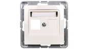 Klawisze i ramki - Ospel Plakietka pojedynczego gniazda teleinformatycznego IMPRESJA Ecru GPK-1Y/p/27 - miniaturka - grafika 1