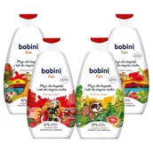 Kosmetyki kąpielowe dla dzieci - Bobini Płyn do kąpieli i żel dla dzieci 2w1 4x500 ml - miniaturka - grafika 1