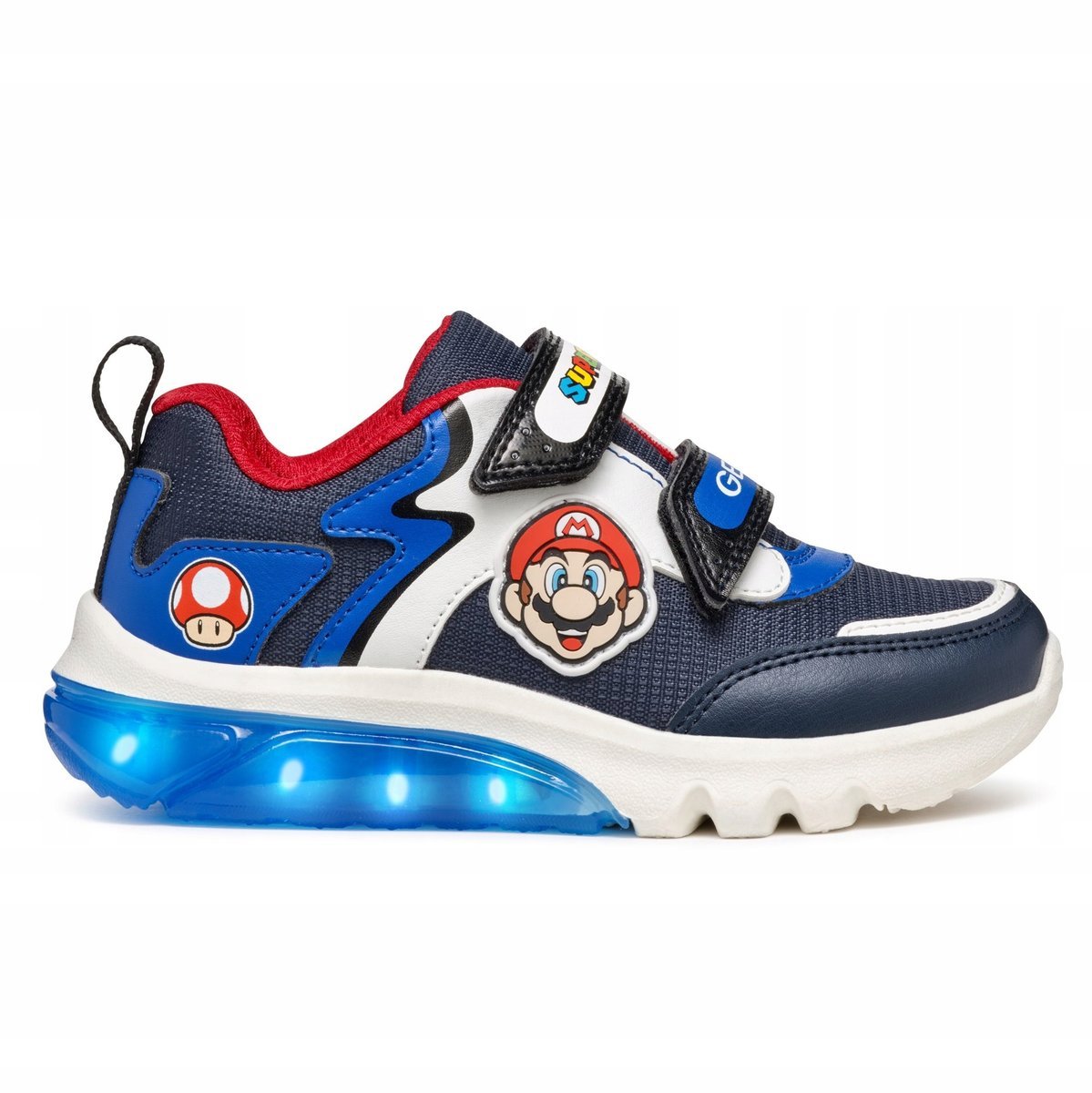 GEOX BUTY DZIECIĘCE NA RZEPY SUPER MARIO NISKIE GRANATOWE 25 16IA
