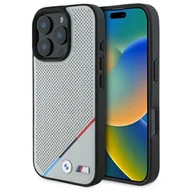 Etui i futerały do telefonów - BMW BMHMP16X23PUPDG iPhone 16 Pro Max 6.9" szary/grey hardcase M Perforated Tricolor Line MagSafe - miniaturka - grafika 1