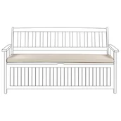 Poduszki ogrodowe - Poduszka na ławkę ogrodową 45 x 148 cm beżowoszara SOVANA - miniaturka - grafika 1