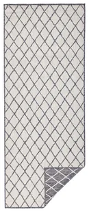 Szary chodnik dwustronny odpowiedni na zewnątrz NORTHRUGS Malaga, 80x250 cm - Dywany zewnętrzne - miniaturka - grafika 1