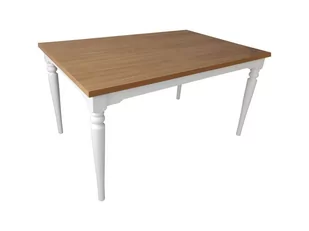 Dębowy Stół Jadalniany NATA 140x90cm - Biała Podstawa - Stoły - miniaturka - grafika 1