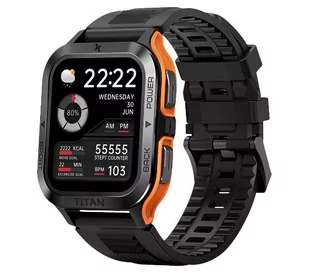 Maxcom FW67 Titan Pro 55mm Czarno-pomarańczowy - Smartwatch - miniaturka - grafika 1