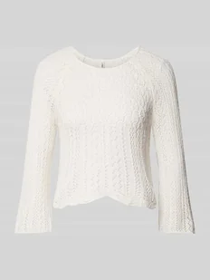 Sweter krótki z dzianiny z dodatkiem bawełny model ‘NOLA’ - Swetry damskie - miniaturka - grafika 1