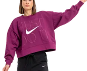 Bluzy damskie - Bluza Damska Get Fit Nike Sportswear Dri-Fit Oversized Fit DD6130-610 S - miniaturka - grafika 1