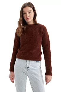 DeFacto Sweter normalny krój dla kobiet - sweter z golfem dla topów damski (brązowy, XXL), brązowy, XXL - Swetry damskie - miniaturka - grafika 1
