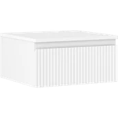 Szafki łazienkowe - Mexen Rivel szafka łazienkowa podumywalkowa 50 cm z blatem, 1 szuflada, ryflowana , biała mat - 91A20-05023-1-BFC01 - miniaturka - grafika 1