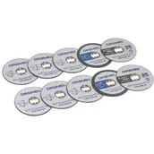 Materiały ścierne - Dremel SpeedClic zestaw 10 tarcz do cięcia i trzpień SpeedClick 2615S690JA - miniaturka - grafika 1